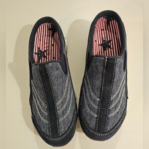 Easy Spirit Womans Size 6.5 Traveltime 60 Navy Mule Sneaker